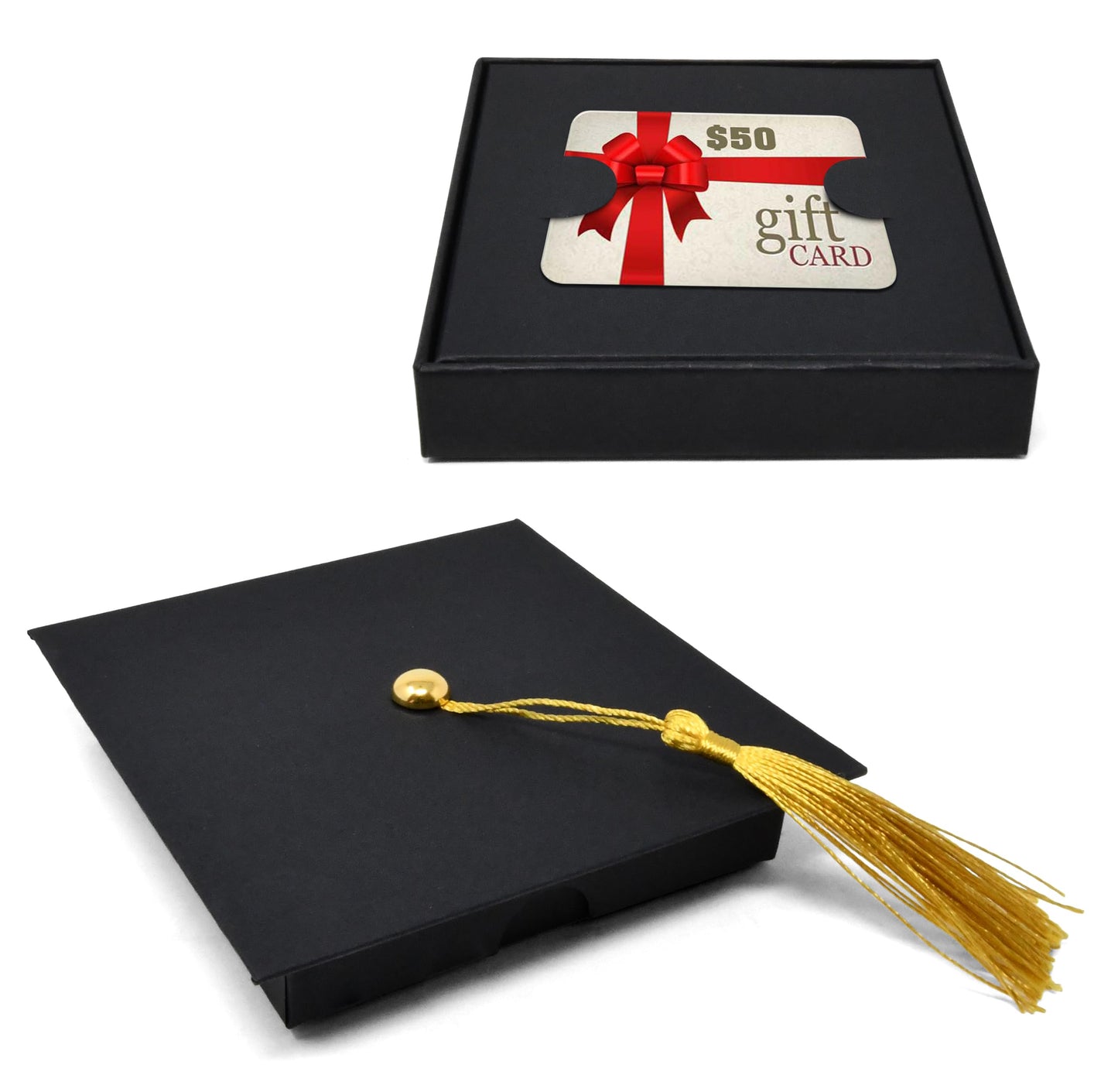 Graduation Gift Card Box Holder Cap Shaped with Tassel Pack of 6 Grad Gifts Cards Graduate Present Boxes Holders for Graduations Party Supplies