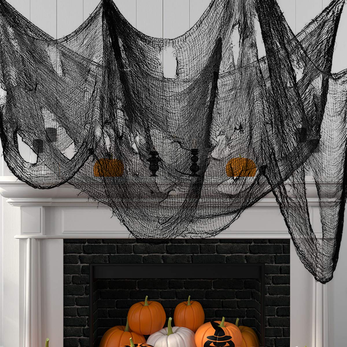 Evoio Halloween Decorations Creepy Cloth, 3 PC 120 X 30inch Black Scary Gauze Spooky Cloth, Freaky Loose Creepy Clothes, Halloween Decorations for Haunted Houses Outdoor Indoor Yard Cauldron Wall Decor