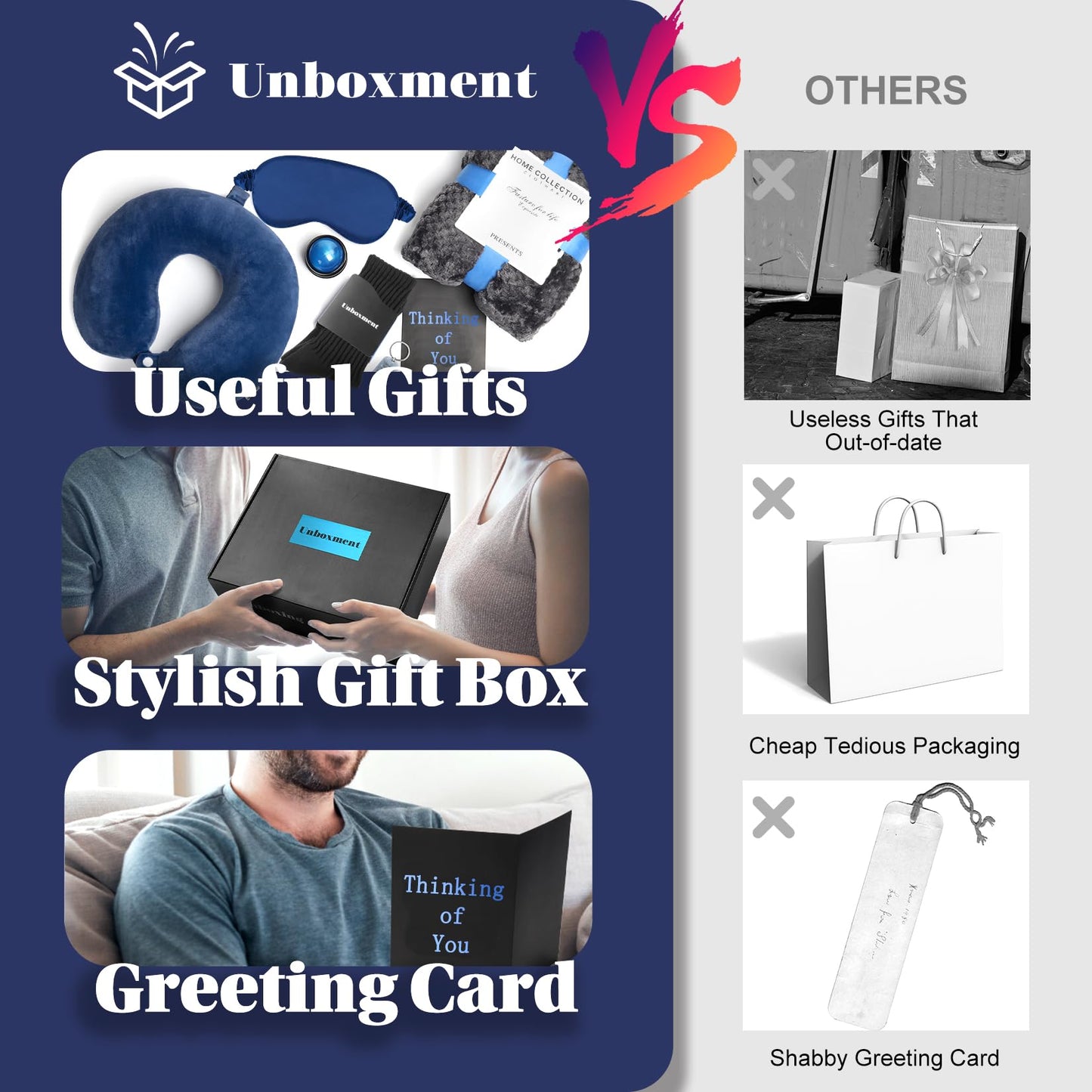 UNBOXMENT Care Package for Men, Get Well Soon Gifts, Feel Better After Surgery Recover Gift Basket, Cancer Chemo Encouragement Thinking of You