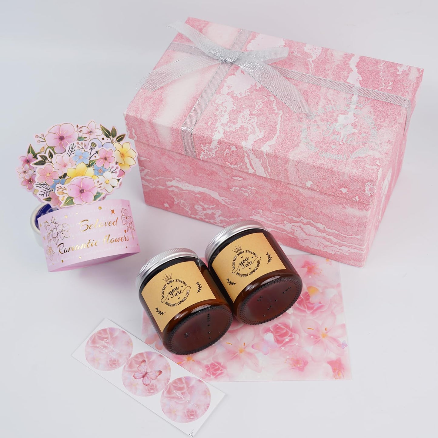 Gifts for Women, Birthday Gift Box Basket, Care Package for Women, Get Well Soon Gifts with Unique Makeup Bag and Insulated Cup, Unique Holiday Gifts Basket for Women, Her, Sister, Mom