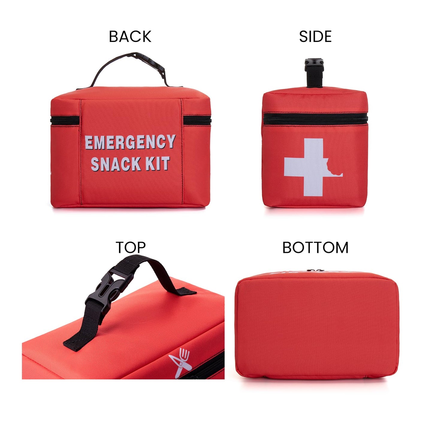WOEMOZAP Funny Hangry Lunch Bag – First Aid Emergency Snack Kit Insulated Lunch Box for Adults & Kids, Novelty Lunchbox with Detachable Handle Gag Gift for Nurses, Men & Women