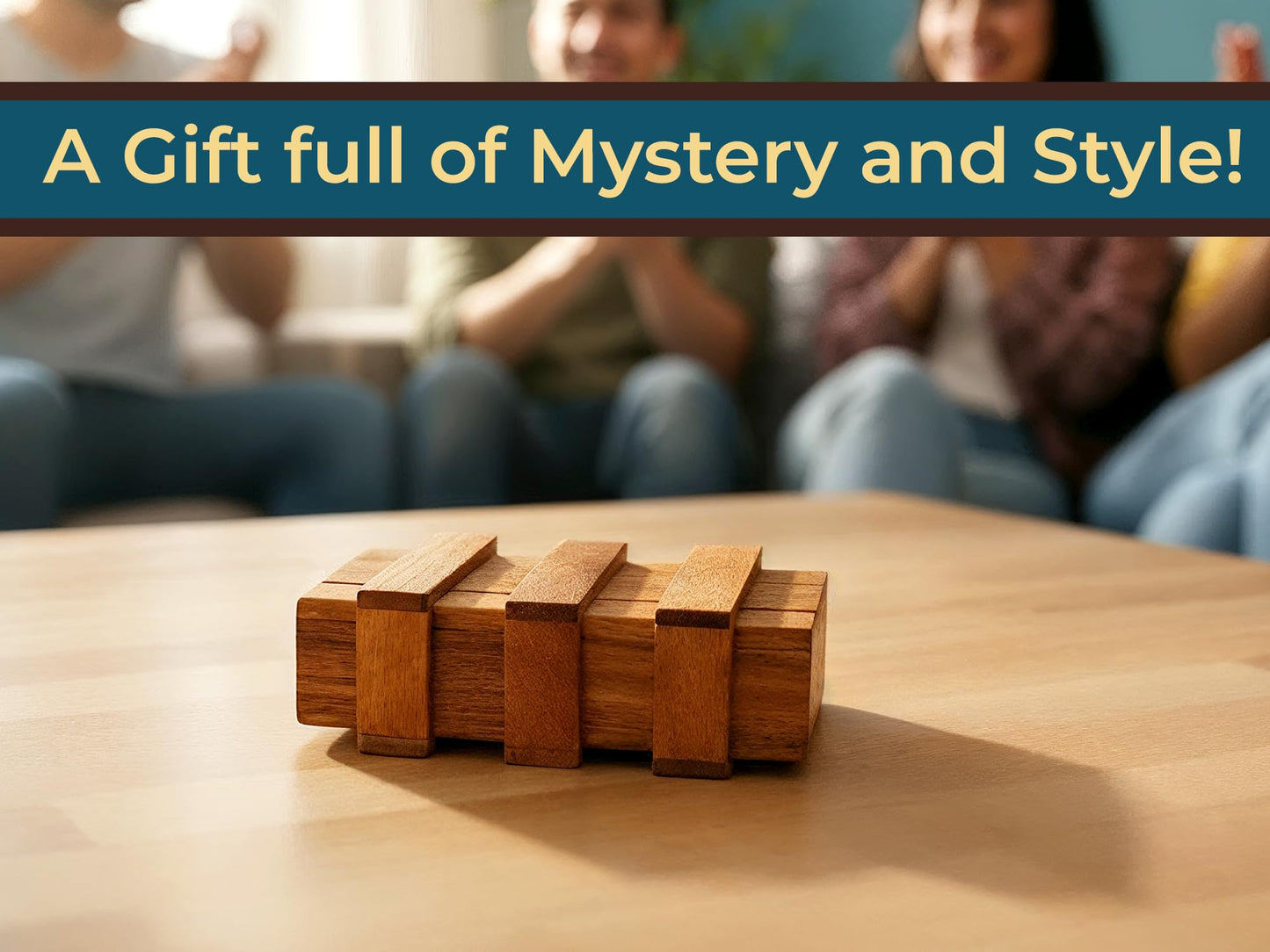 BSIRI Wooden Secret Money Puzzle Box Brain Teaser with Hidden Compartments Ideal Jewelry Stash 3D Lock Gift Card Wood Stash Holder for Cash Gifts Storage for Kids and Adults Double Magic Puzzles Boxes