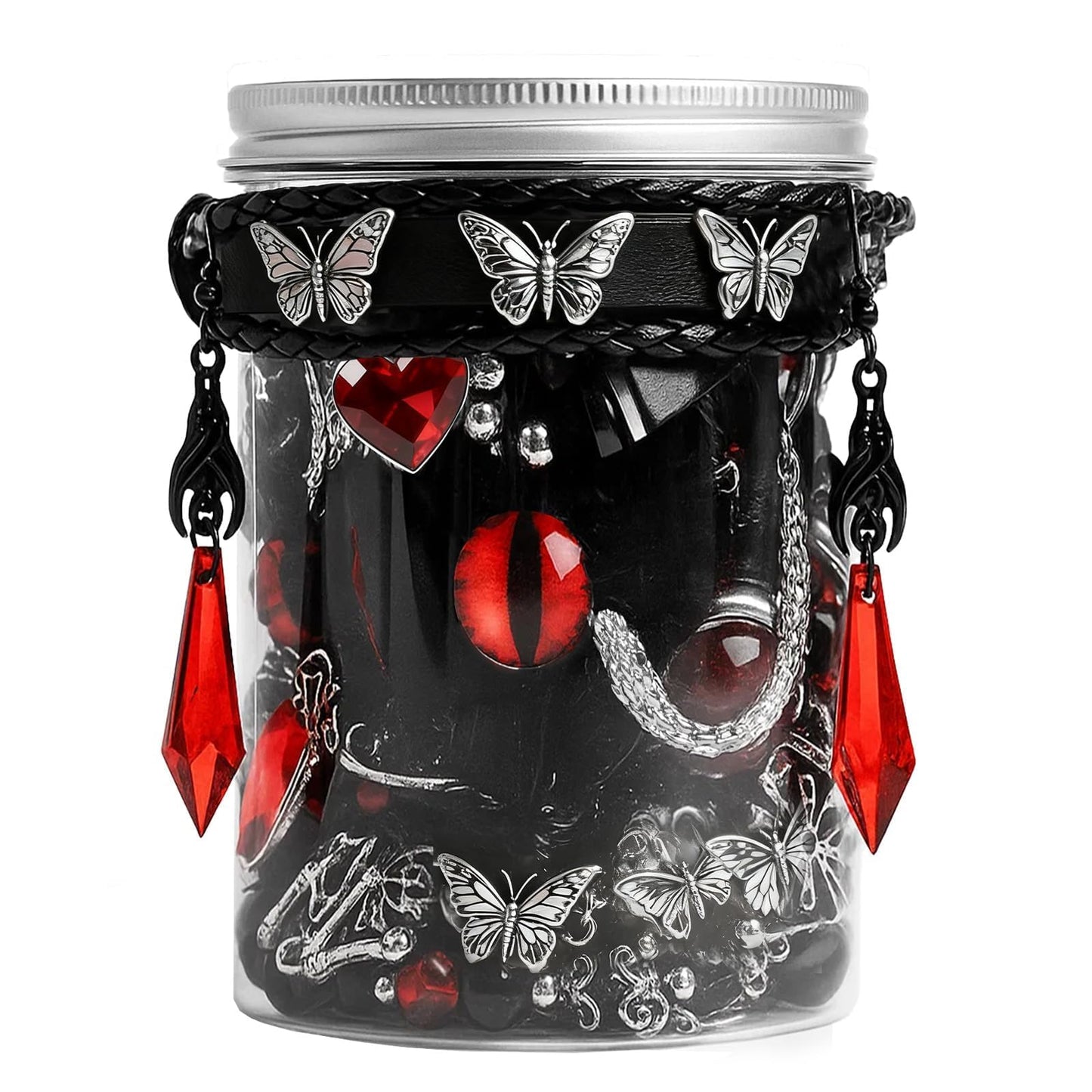 SMUOBT Gothic Mystery Box for Women - 40-45 Piece Goth Lolita Jewelry Set Earrings Necklace Bracelet, Punk Witchy Accessories Gift Collection, Surprise Blind Box