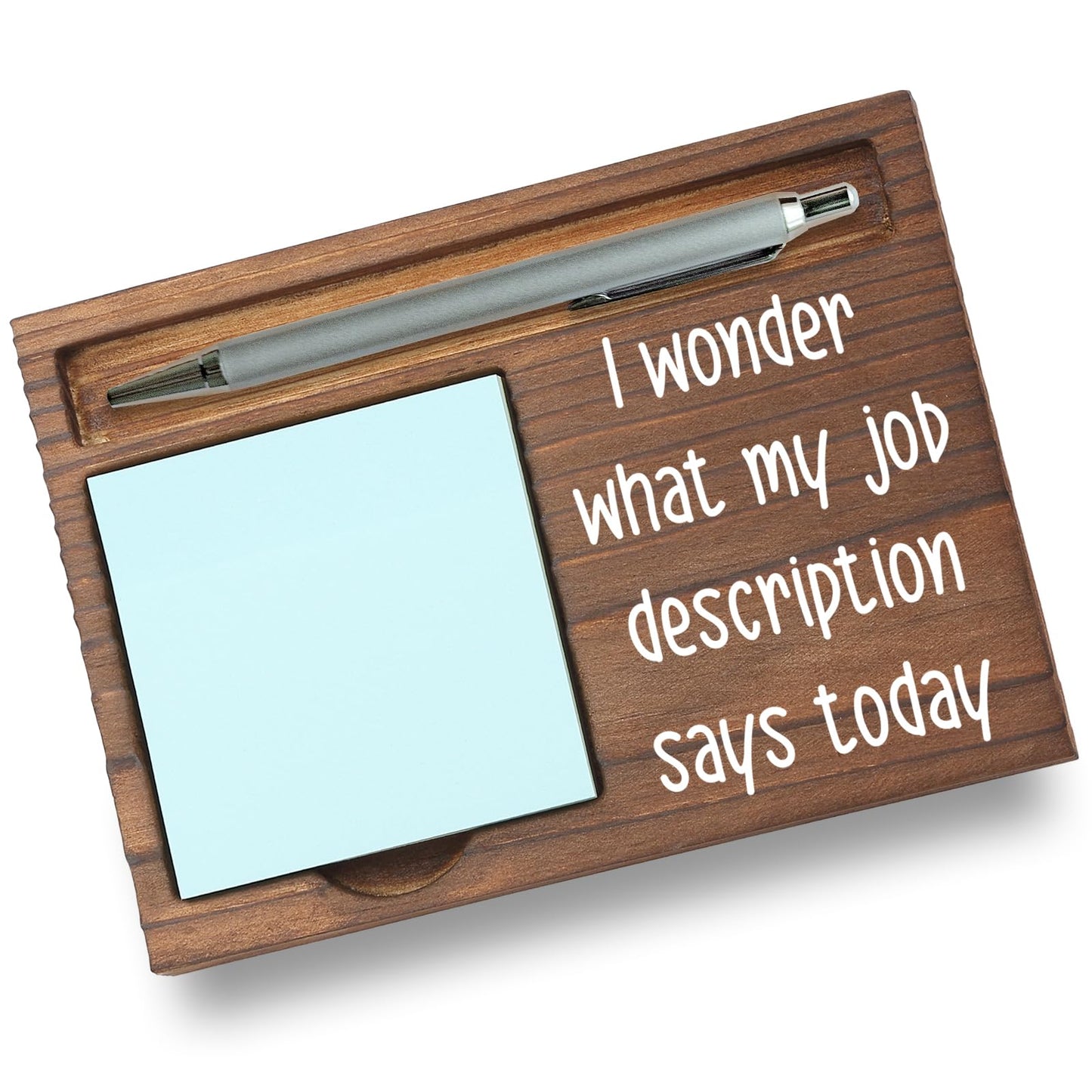 Pariveca Funny Coworker Desk Organizer Gift, Humor Sticky Note Holder Appreciation Thank You Gift for Coworker Friend Boss, Sarcastic Office Desk Decor PB078