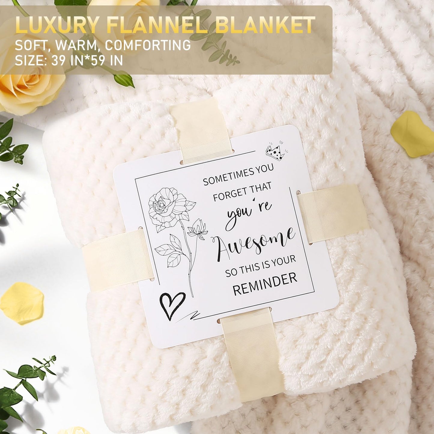 Birthday Gifts for Women, Gift Baskets for Women Self Care Spa Set, Get Well Care Package Inspirational Relaxation Mothers Day Gifts with Crochet Flower Bouquet for Mom Friend Sister