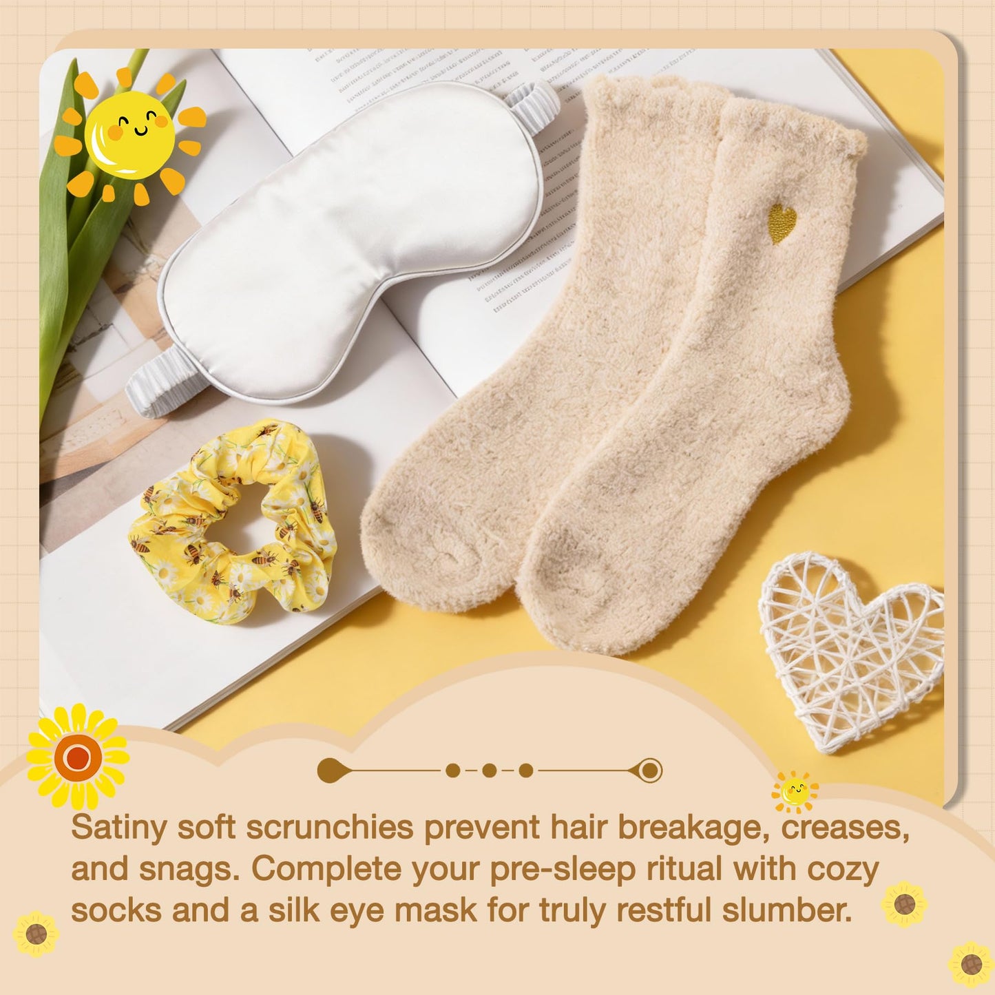 11Pcs Sunflower Birthday Gifts for Women, Get Well Soon Gift Baskets with Spa Gift Set,Inspirational Sunflower Self Care Package, Thinking of You Unique Gifts for Mom Sister Wife