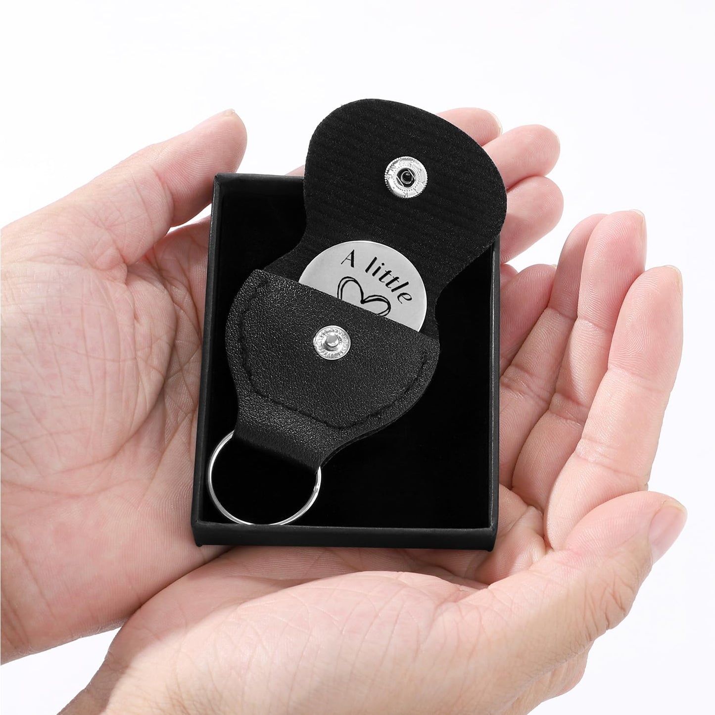 Teniinet Pocket Hug Token Keychain for Men Him, Funny Boyfriend Gifts From Girlfriend, Long-distance Couple Gifts for Husband From Wife Christmas Birthday Valentine