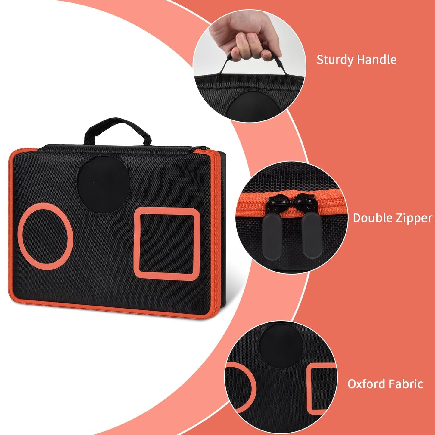 Peciue DJ Mixer Bag for VTech KidiStar DJ Mixer, Kidi DJ Mix, (Not Included Kids Music Toy DJ Mixer) - Case Only (orange)