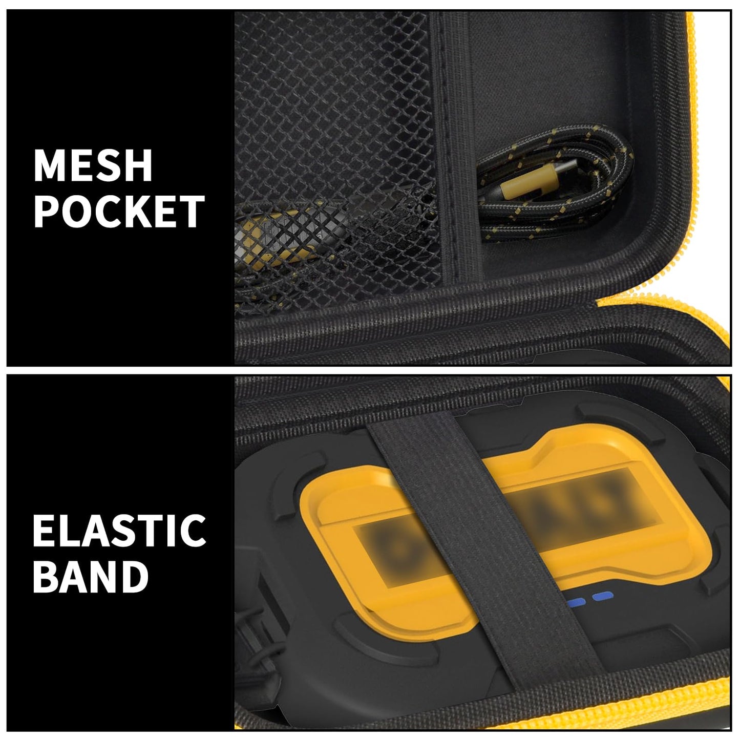 PAIYULE Case Compatible with DeWALT Powerbank 10000MAH/for Magnetic Power Bank 5,000mAh, Battery Charger Storage Holder Organizer, Power Bank Carrying Bag with Mesh Bag Fits for USB Cable (Box Only)