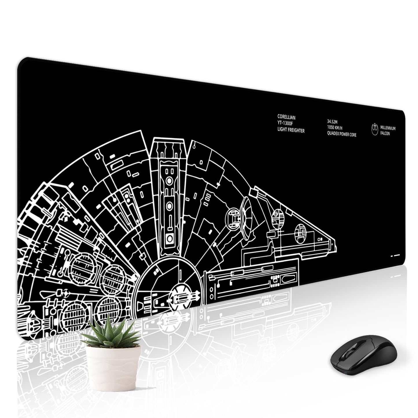 Stanoha Mousepad Desk Mat Gaming Large Keyboard Cute Office Desktop Computer Laptop Black XXL Long Giant Big Cool Modern Design Unique for Women Girls Men Boys Gamer Oversized Wide 30x12'' Mousepad