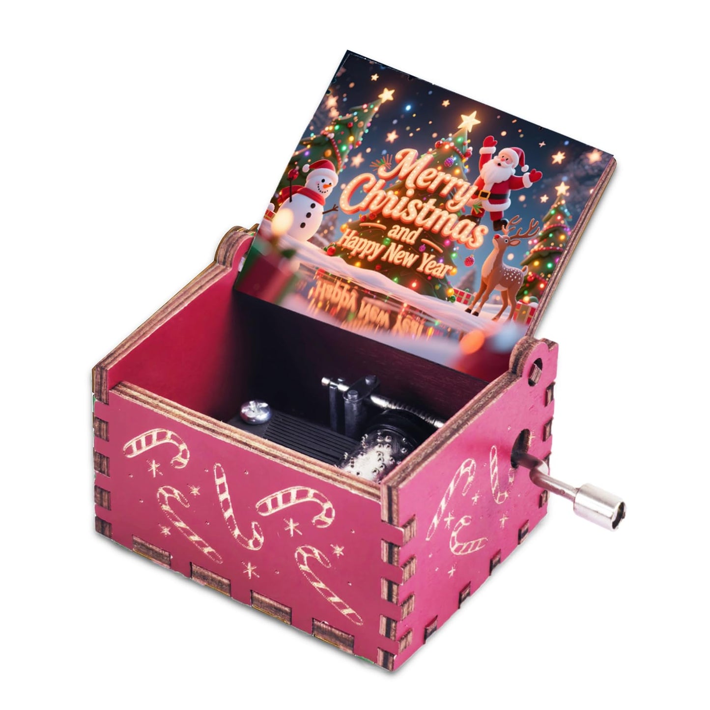 Hefonti Merry Christmas Music Box Play We Wish You a Merry Christmas, Ideal Xmas Gift for Daughter Son Mom Dad Granddaughter Friends Sisters New Year Gifts