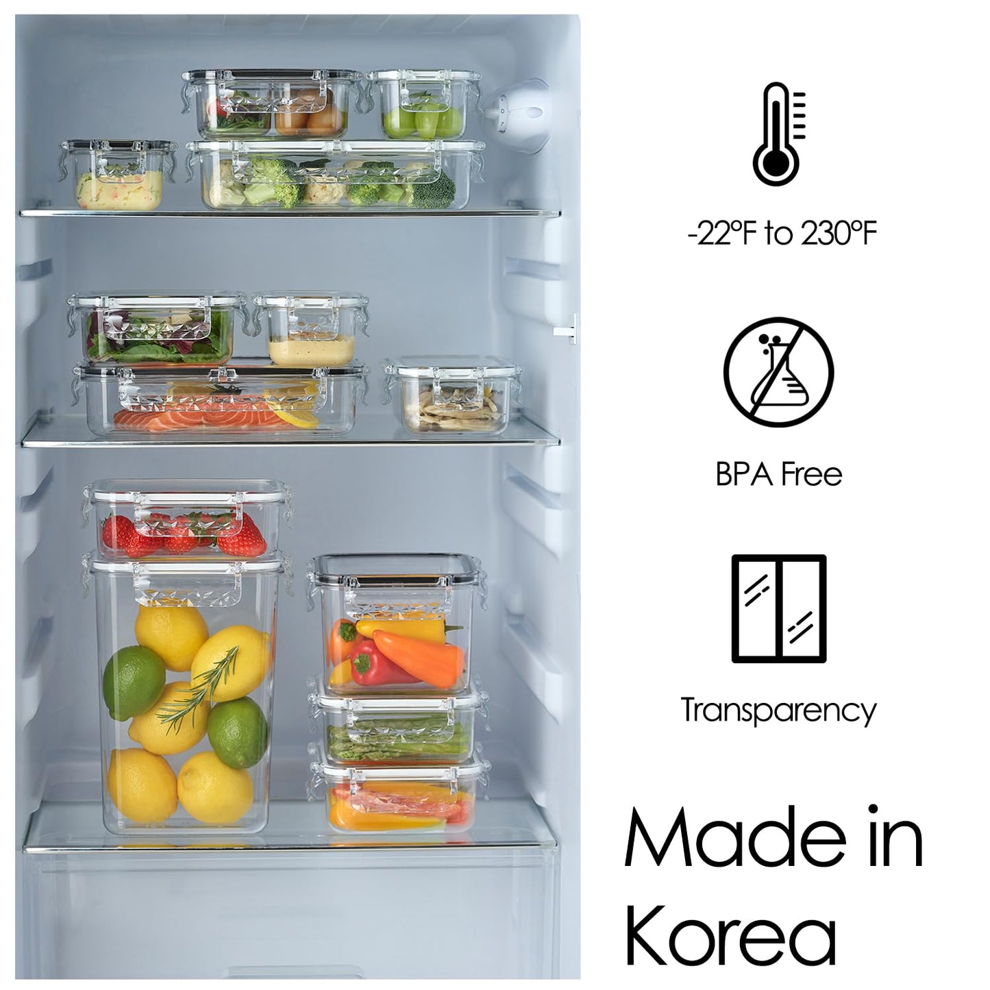 gotman Airtight Food Storage Container with Lid (50.7oz) Leak-Proof Lunch Box | BPA-Free | Meal Prep | Microwave, Freezer and Dishwasher Safe | Kitchen Fridge Organizer Boxes | Fresher Food
