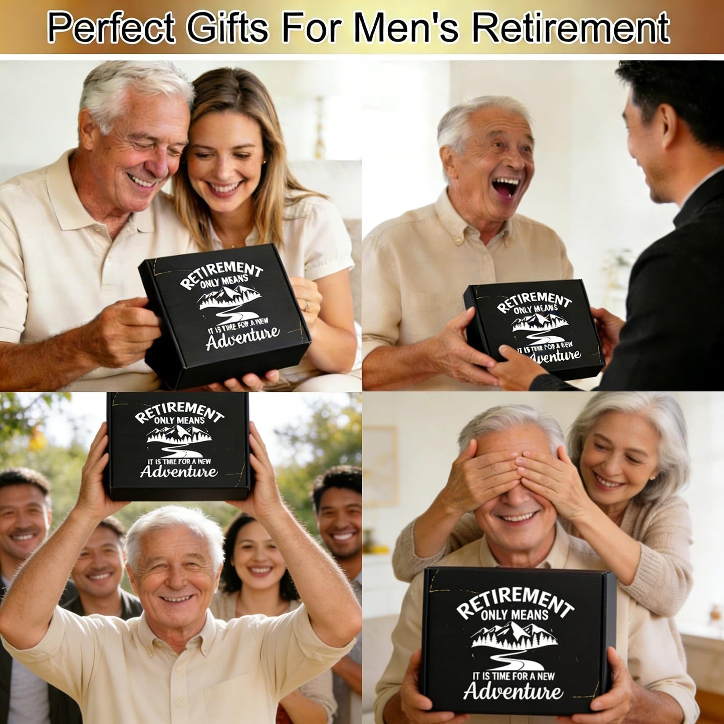 Ithmahco Retirement Gifts for Men 2026, Retirement Gift for Men, Funny Retired Gifts Includes Whiskey Glass Set Candles Hat Socks Pen Bottle Opener Keychain Dice for Dad, Coworker, Boss, Grandpa