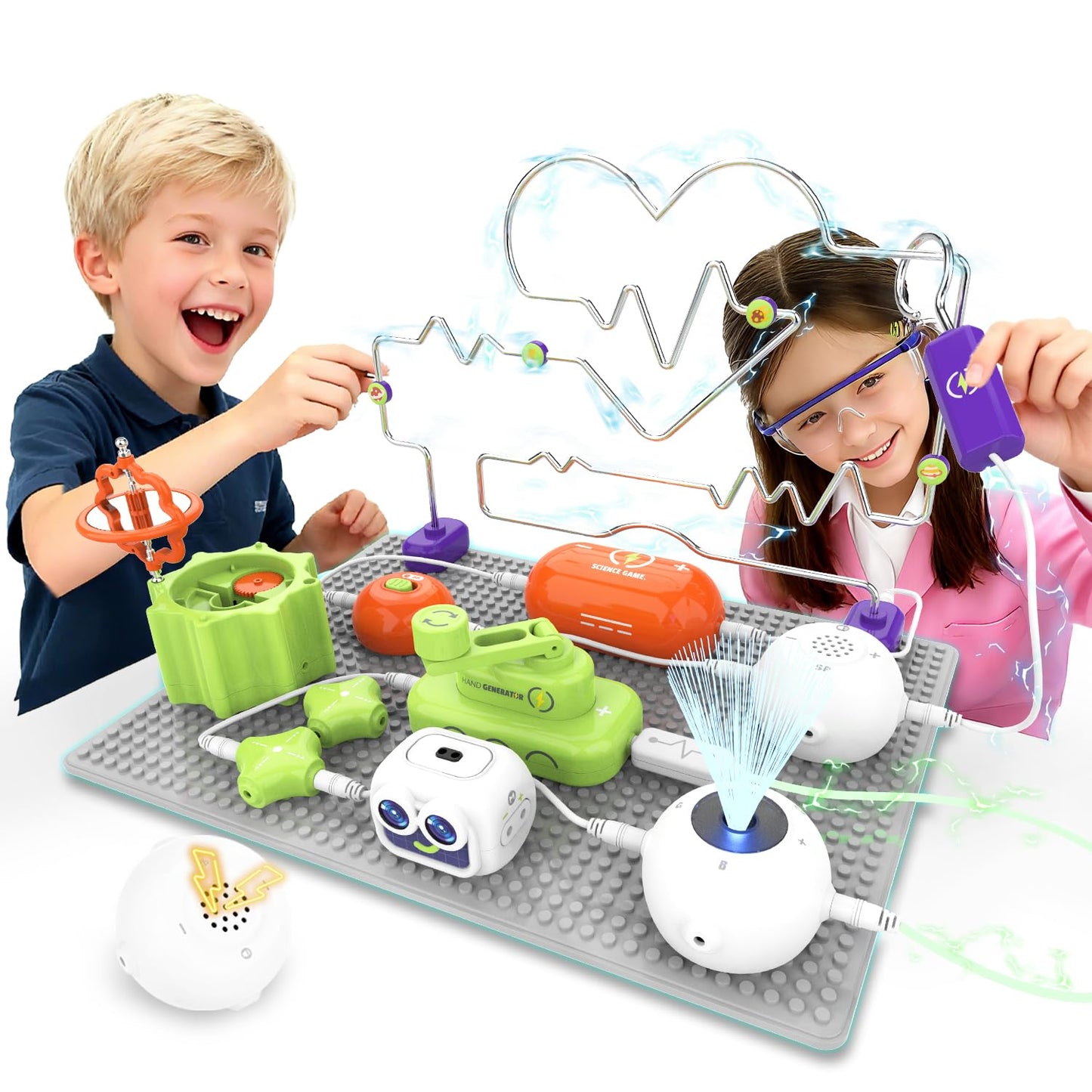SMILESSKIDDO Science Kits for Kids | STEM Toys for Kid, Electronics Exploration Kit, Over 300 Projects, 16 Circuit Parts, STEM Toy Educational Gifts for Kid Boys Girls Ages 3 4 5 6 7 8 9 10 11 12