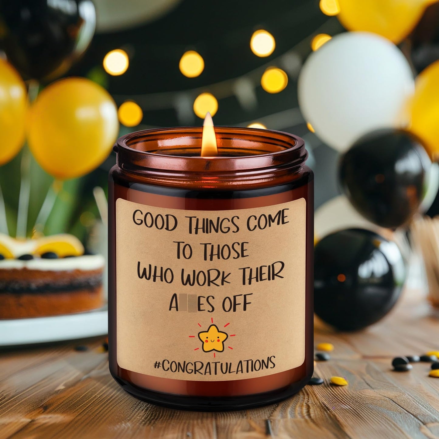 Fairy's Gift Congratulations Candles, Congrats, New Job Promotion Gifts for Women Men, Friend, Coworker, Work Bestie, Funny New Business Owner Congrats Gifts, Congratulations on Your Promotion
