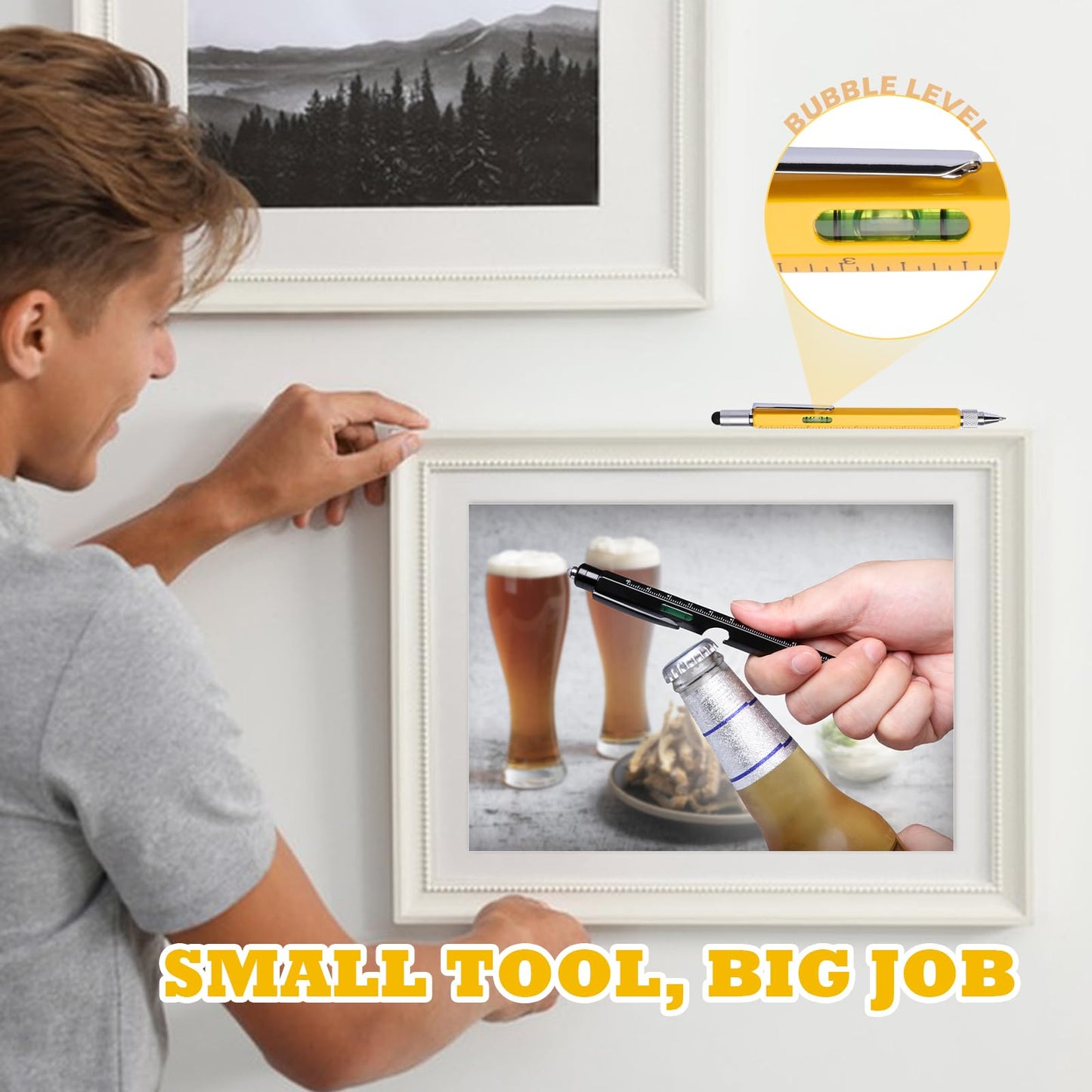 PPRAFDD 9 in 1 Multitool Pen Set, Gifts for Men, Multi Tool Pen Set, Mens Gifts for Fathers Day Dad Gifts, Birthday Gifts for Him, Valentines Day Gifts for Him, Stocking Stuffers for Adults Men