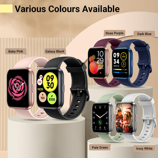 Smartwatch for Women/Men, Compatible with Android & iPhone, 1.8'' Fitness Tracker Watch with Alexa, Call & Notification Alerts, Heart Rate & Sleep Monitor, 120 Sports Modes, Waterproof Smart Watch