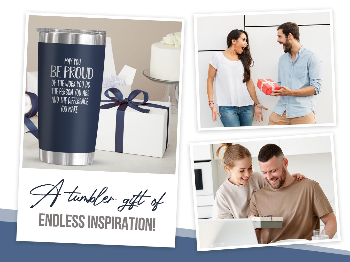 OASSIE Thank You Gifts for Men Women - Proud of You 20 oz Stainless Steel Coffee Tumbler - Teachers Day Birthday Retirement Employee Nurse Teacher Appreciation Gifts for Men Women Coworkers Boss