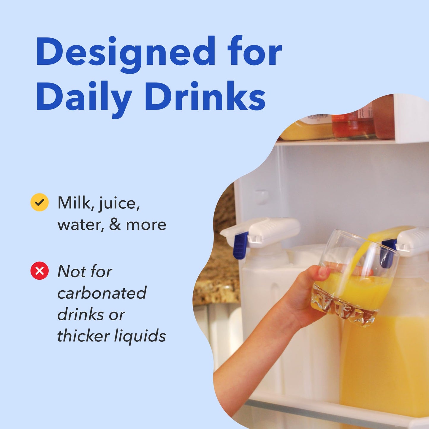 Magic Tap Automatic Drink Dispenser for Fridge, Teal (3 Pack), No Spill Milk Dispenser for Fridge, Automatic Milk Dispenser Pump for Gallon Jugs, Water & Juice, Fits Most Bottles, Batteries Required
