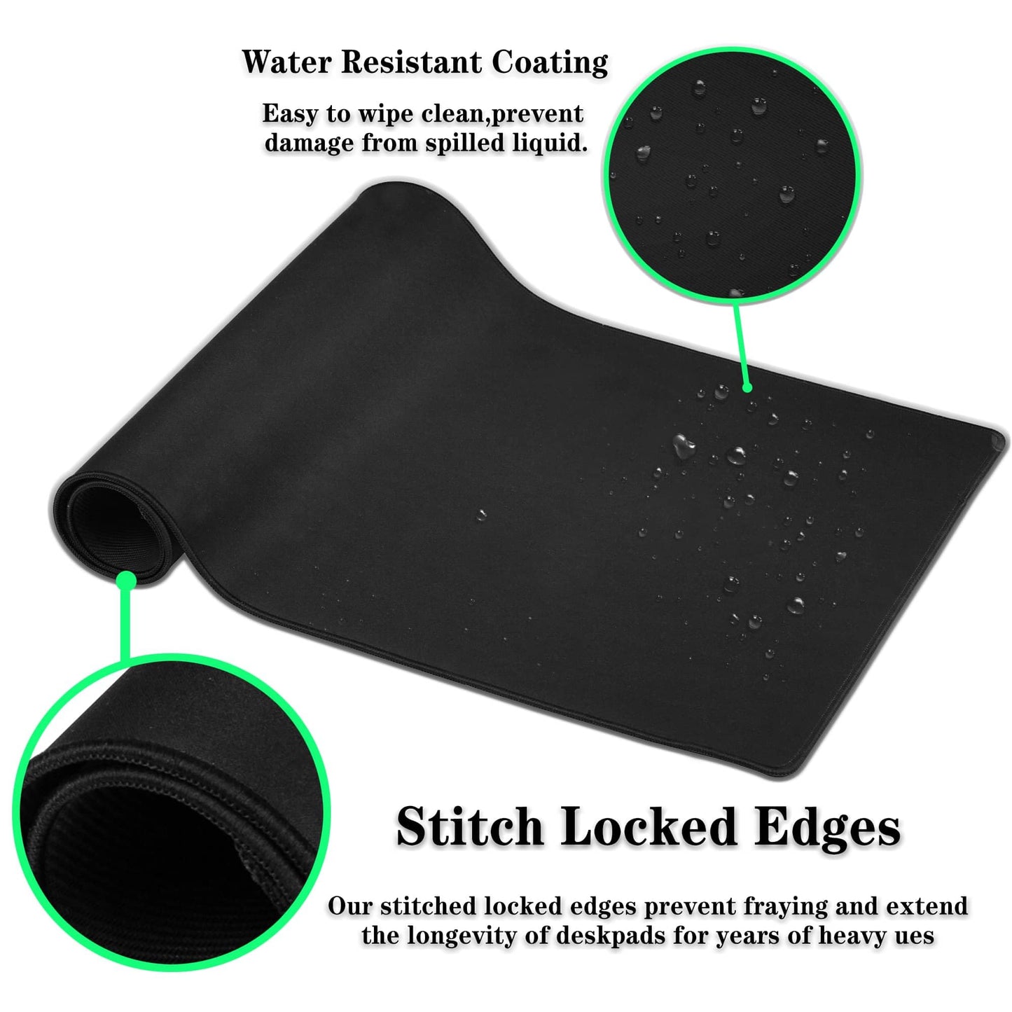 Samgula Office Desk Pads Floral Pattern Jumbo Mouse Pad Gaming Mousepad Large Mouse Pads The Desk Mat Non-Slip Rubber Base Waterproof with Stitched Edges 35.4 X 15.7 for Game Office,