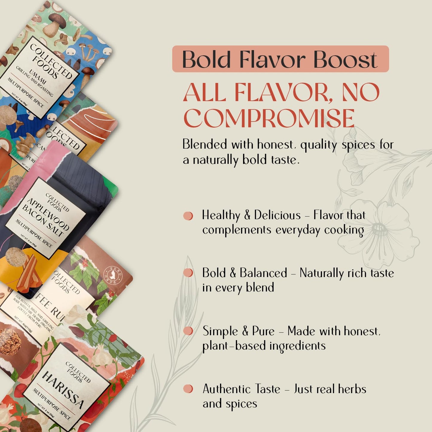 BBQ Rub Gift Set - 5 Spices Gift Set in Premium Box - Great Grilling Gift for Mother's Day, Father's Day, Birthday, Men, Women - Unique Barbecue Seasonings Gourmet Spice Set of 5: Bacon Salt, Harissa, Umami Mushroom Powder, Coffee Rub, Tuscan Grill