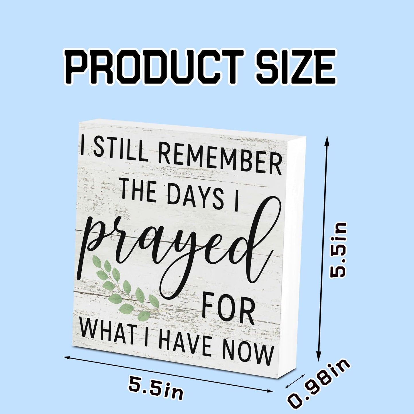 Remember The Days I Prayed Motivational Wooden Home Office Room Decor Emotional Support Gifts for Team Coworkers Employee Sign for Men Women Funny Cubicle Decoration Shelf Counter