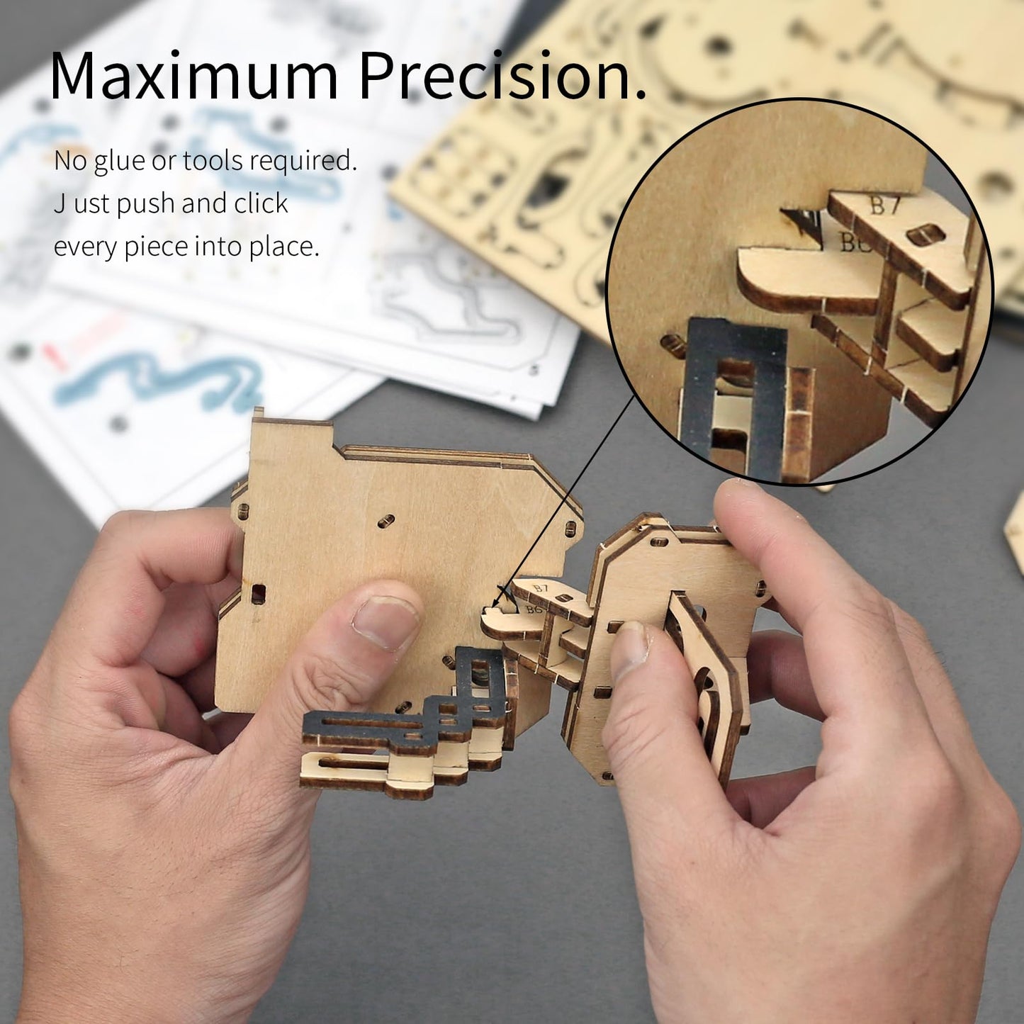 NOELKING 3D Wooden Puzzle Marble Maze, Brain Teaser Puzzle Maze Ball Game for Kids & Adults, Challenging Wood Labyrinth 3D Puzzle Toy, Wood Craft Kit for Home Office Decor, Gift for Kids Teen Adults