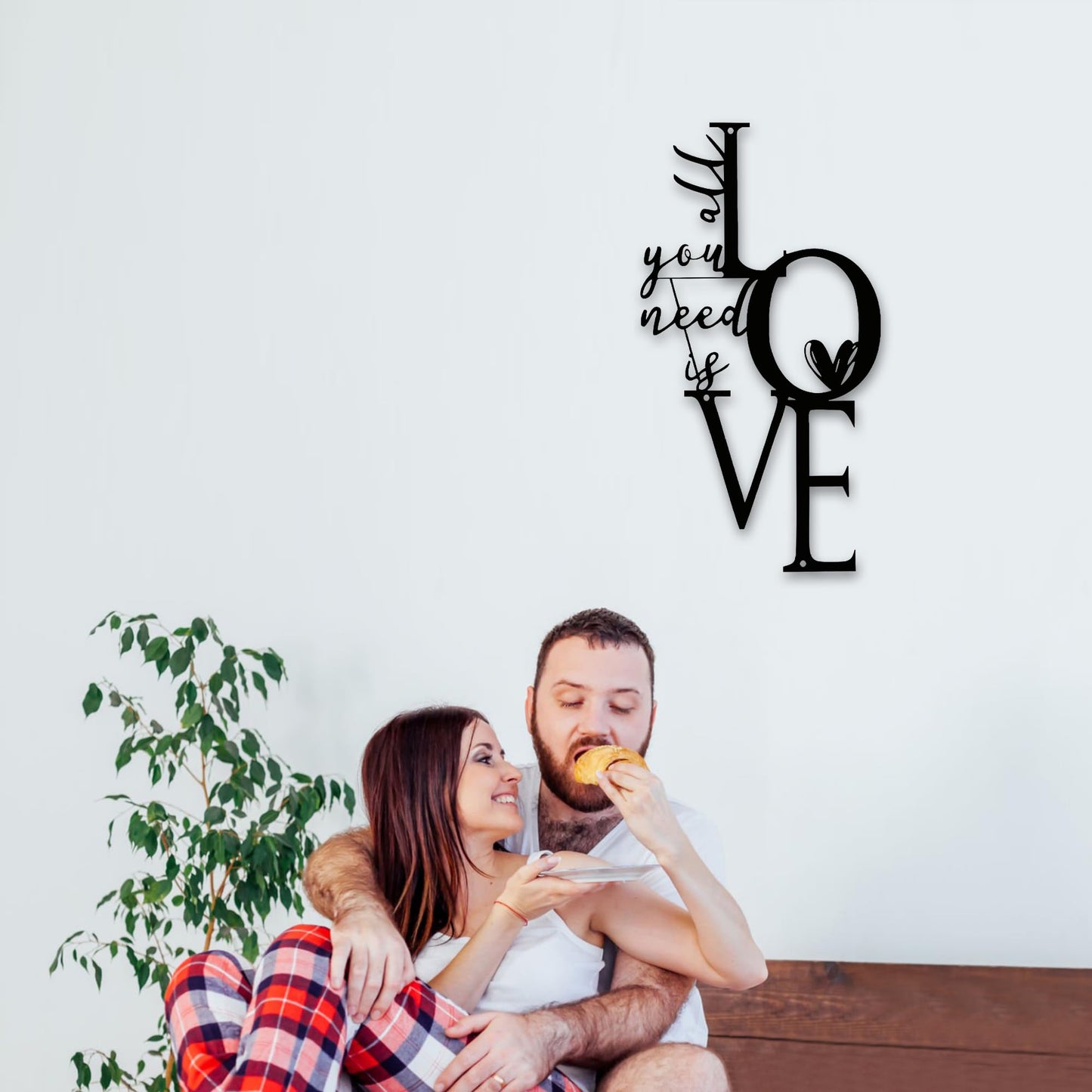 Love Wall Decor "All You Need Is Love" Sculpture, add romantic home decoration to living room, bedroom and kitchen