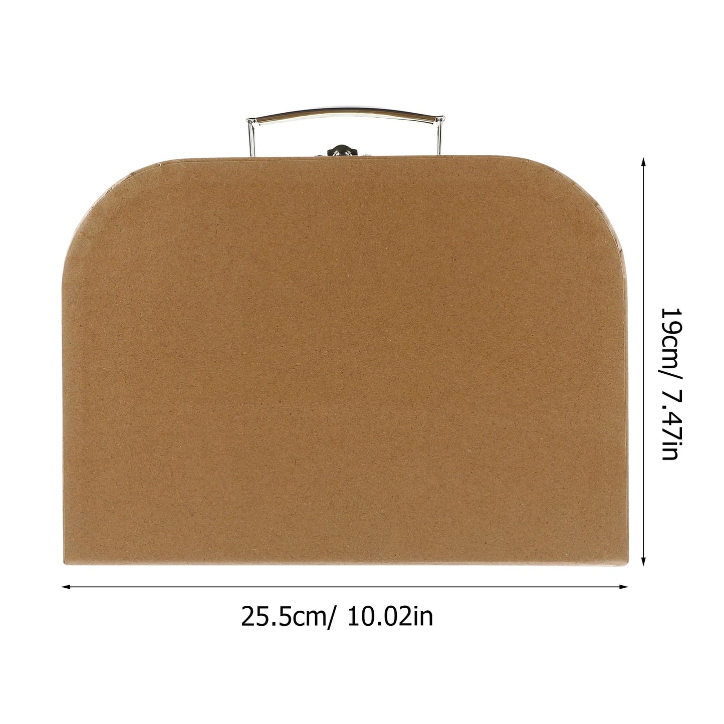 VILLCASE Cardboard Suitcase Box with Handle - Decorative Thickened Paperboard Storage Box for Crafting Organizing and Gifting Jewelry, Stationery, Wedding Party Favors 10x7.5x3.9 inch