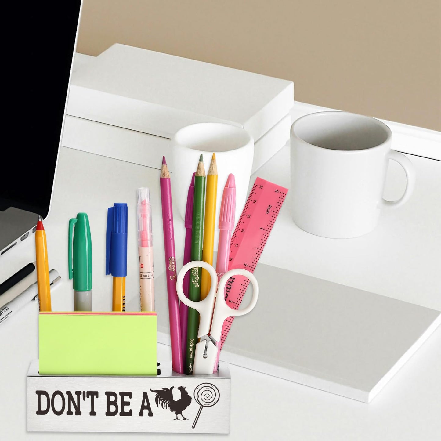 TRCENDE Humor Office Desk Gift for for Women Bosses Managers Coworkers Colleagues Boss Lady Supervisor Team Employee, New Job Novelty Sarcastic Hilarious Gift Ideas, Pen Holder for Office Desk XB518
