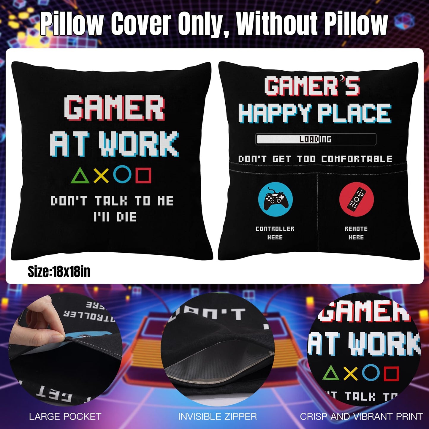Gamer Gifts Sets for Boys, Birthday Christmas Cool Gaming Gift, Gaming Throw Blanket Tumblers Funny Pillow Covers Socks Keychain and Gifts Box for Easter Basket Graduation Men Girl Teen Gamer Lover
