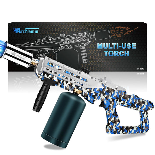 ARTFLAMM Propane Gun Torch - Powerful Grill & Cooking Blower Torch - Culinary Torch Sous Vide - Adjustable Flamethrower for BBQ, Campfire, Charcoal Wood Grills Lighter(Tank Not Included)