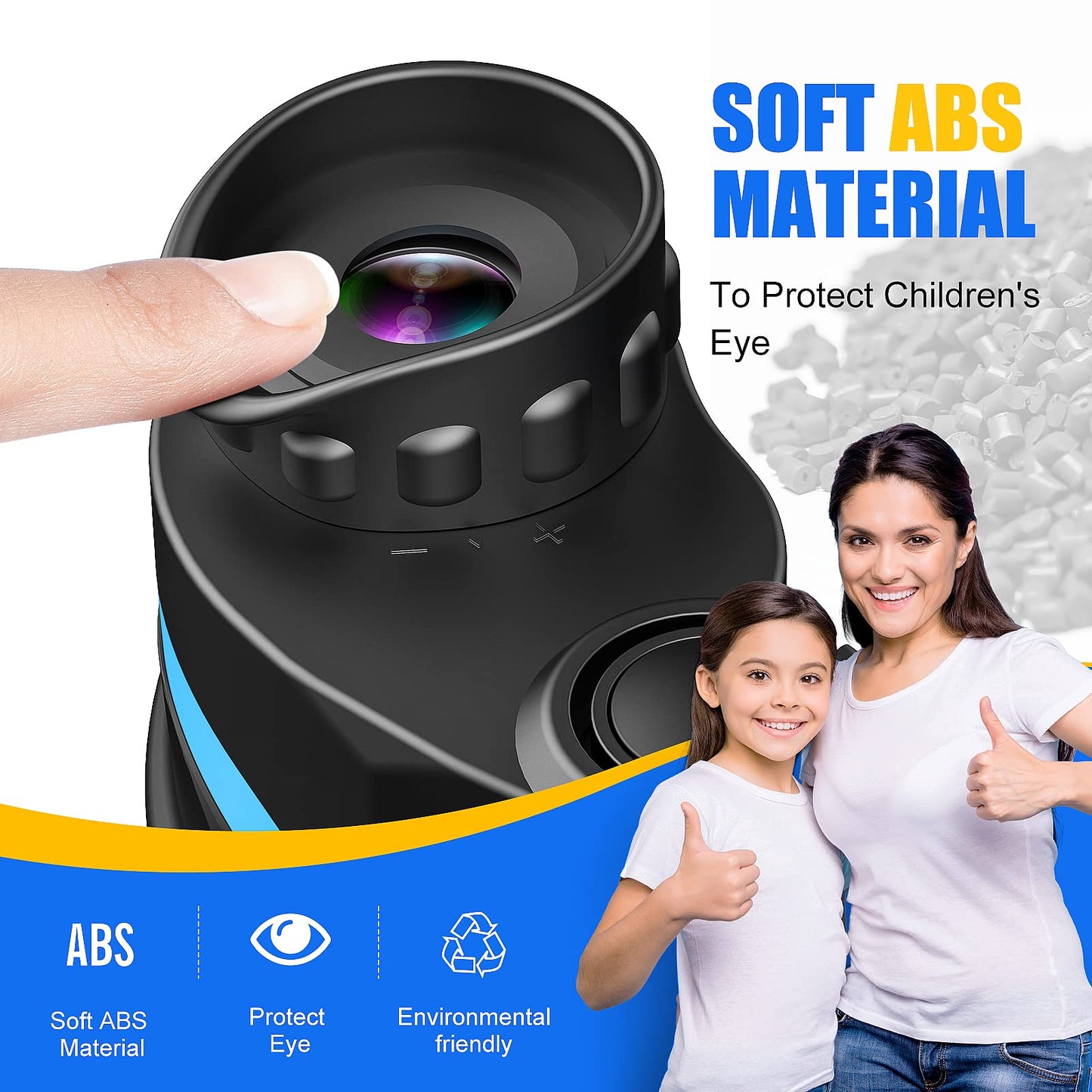 LET'S GO! Binoculars for Kids Boys, Outdoor Toys for 3-9 Year Old Boy New Best Gifts for 3-9 Year Old Boys Christmas Xmas Stocking Stuffers Fillers for Boy Blue