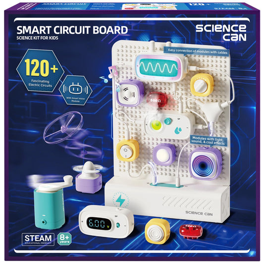 Science Can STEM Toys for Ages 8-13, Circuit Board with Smart Voice Control, Electronics Exploration Kit 120+ Circuit Projects, Educational Stem Kits for Kids Age 8-10