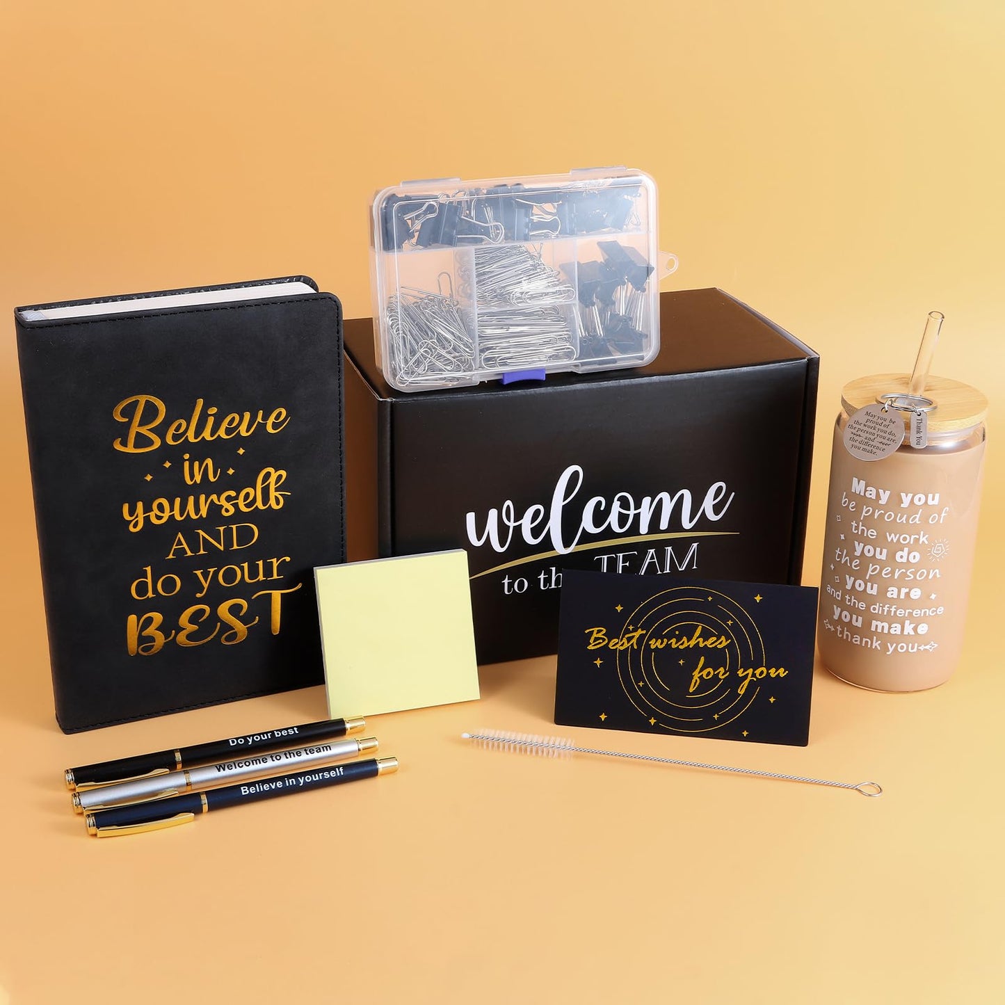 SAIWEILAI ONLINE 10 Pieces New Employee Gifts Set Welcome to The Best Team Ever Gifts Bulk New Hire Gift for Colleague