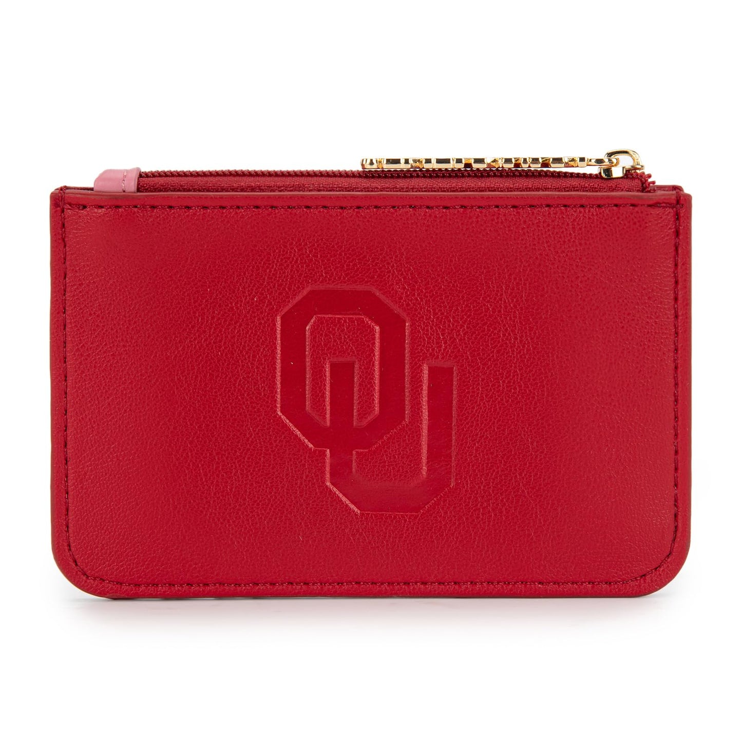 Montana West Oklahoma Sooners Slim Wallet, Card Holder with RFID Blocking, OU Team Slim Wallets for Gift, Game Day & Concert Essential, Zipper Closure, Red, NC-OU021BDY