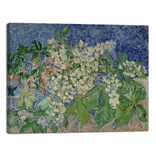 Wieco Art Blossoming Chestnut Branches Canvas Prints of Vincent Van Gogh Art Famous Paintings Reproduction Classical Flower Pictures Artwork Wall Art for Home Decor and Wall Decorations