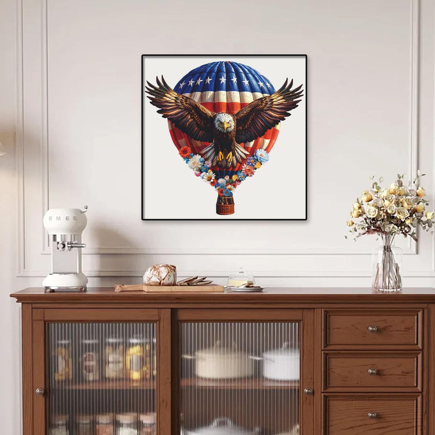 Pikoqunc Eagle Design Wooden Puzzles,190 Pieces 12.2x11.8 Inches,Laser-Cut Animal Jigsaw for Adults,Relaxing Brain Teaser with Exquisite Box for Friends and Family,Perfect Relaxing Art Puzzle Gift