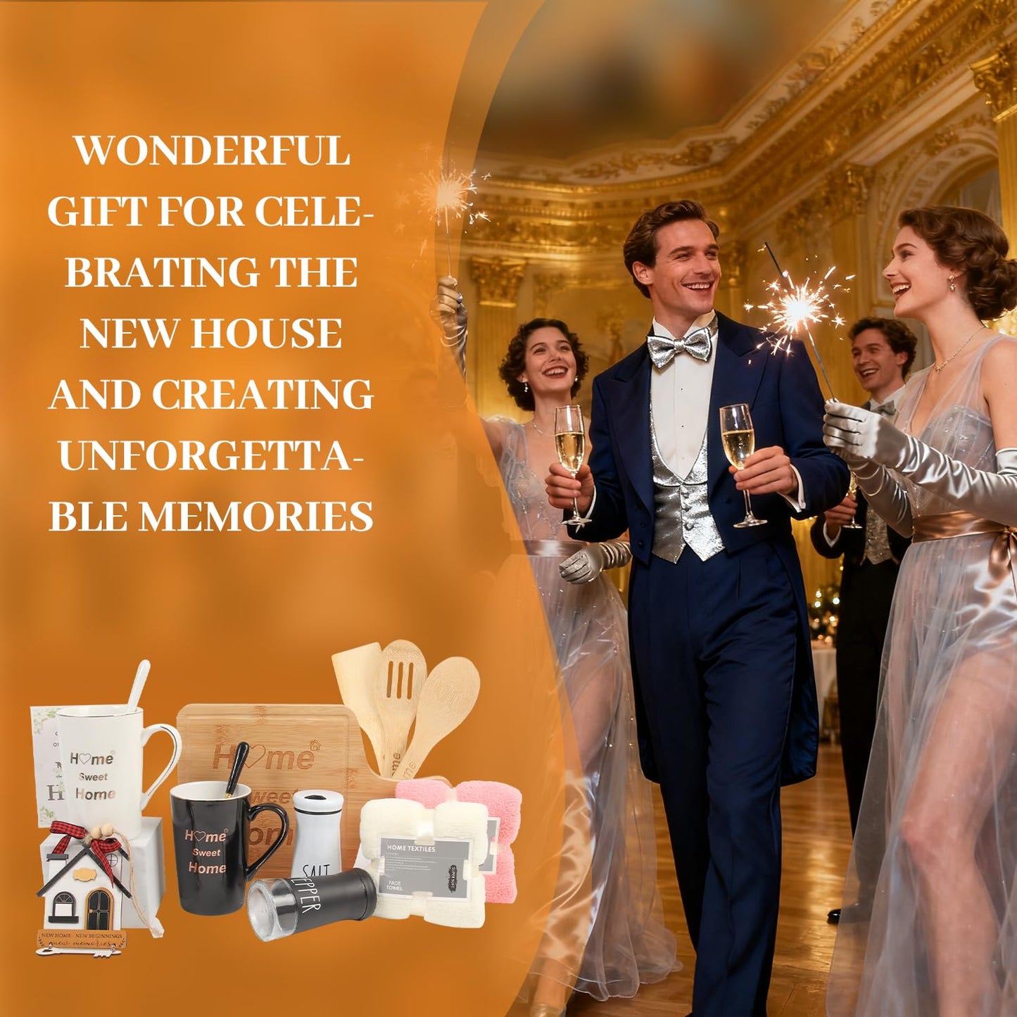 Hoomast House Warming Gifts New Home, 12 Pcs Housewarming Gift Ideas, New House Gift Basket for Homeowners Couples Women, Closing Gifts for Home Buyers
