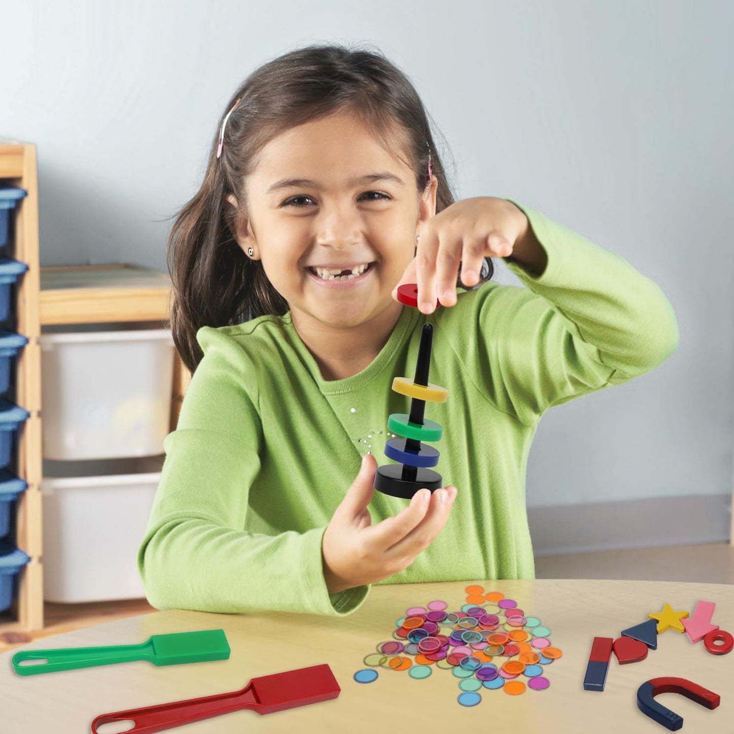 SAYAYA 228 PCS Magnetic Science Kit for Kids - Magnetic Balls, Bingo Wands with Chips, STEM Learning Set Magnet Toys for Classroom, Back to School Supplies, Educational Activities Gift for Boys Girls