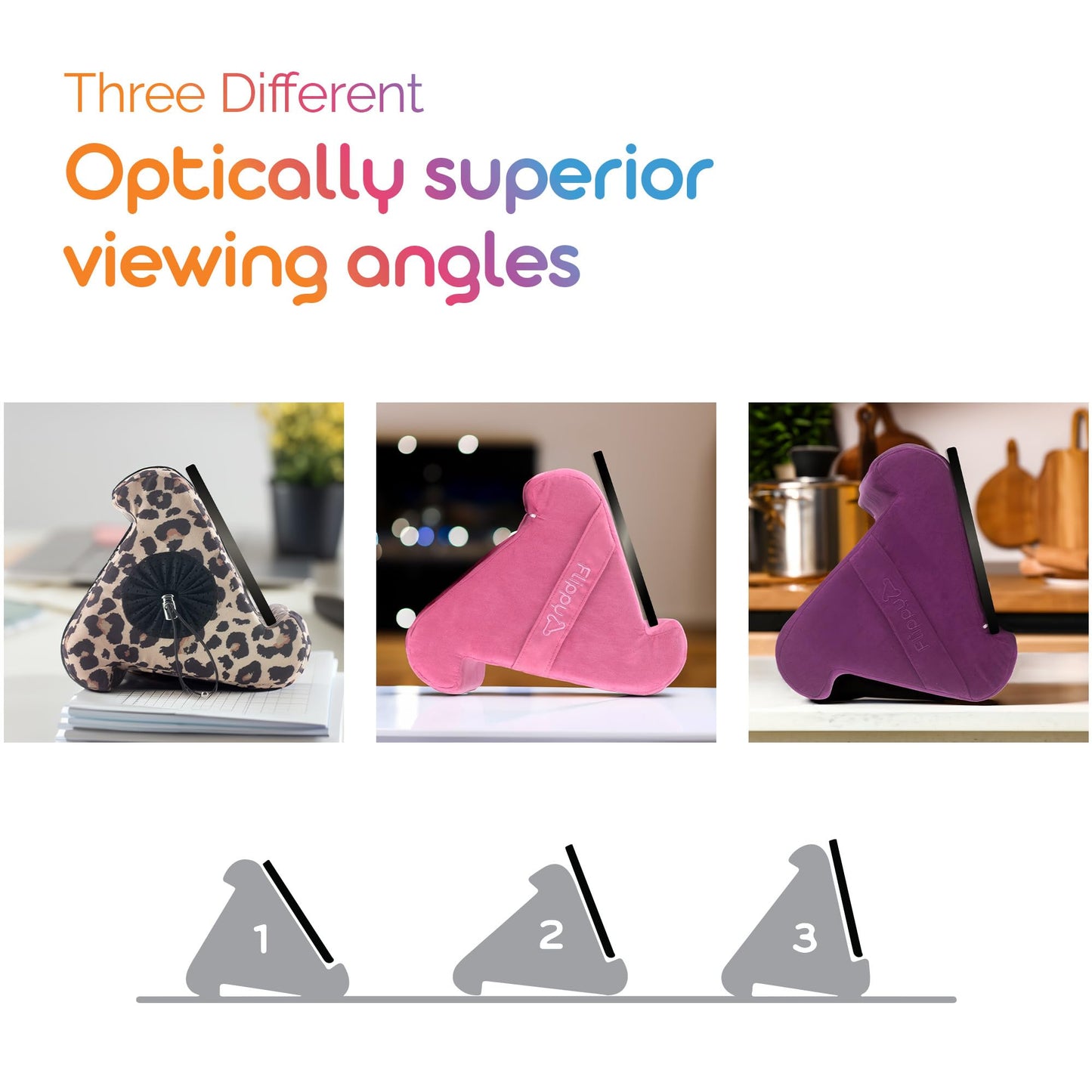 Flippy Original Tablet Pillow Stand & iPad Holder, Gift for Book Lovers & Readers, Multi-Angle Stand with Storage for Lap, Desk & Bed, Compatible with Kindle, Fire, iPad & Samsung, Nebbiolo