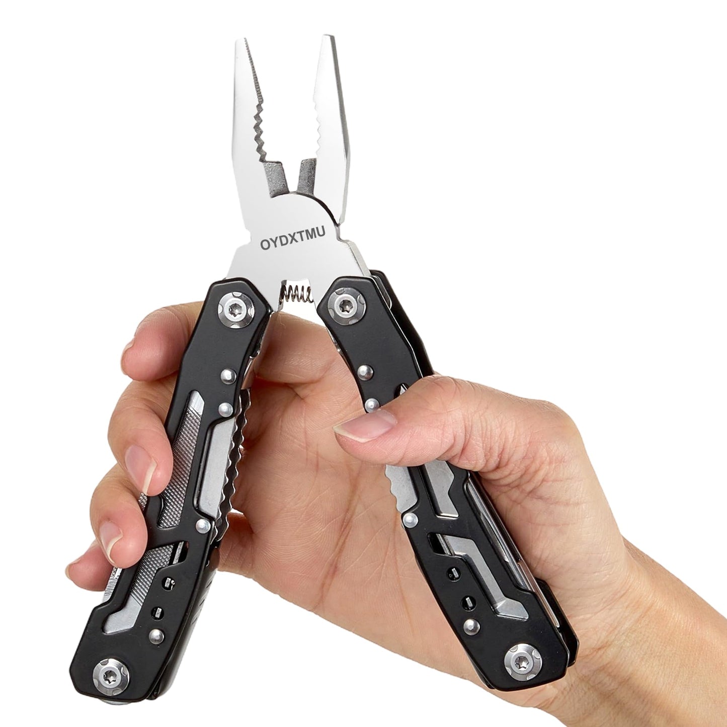 Outdoor 25-In-1 Mini Multitool plier,Portable EDC Gear with Safety Locking,Nylon Sheath,All-in-One Utility for Camping Hiking Survival,Birthday/Christmas Gifts for Dad Husband Boyfriend
