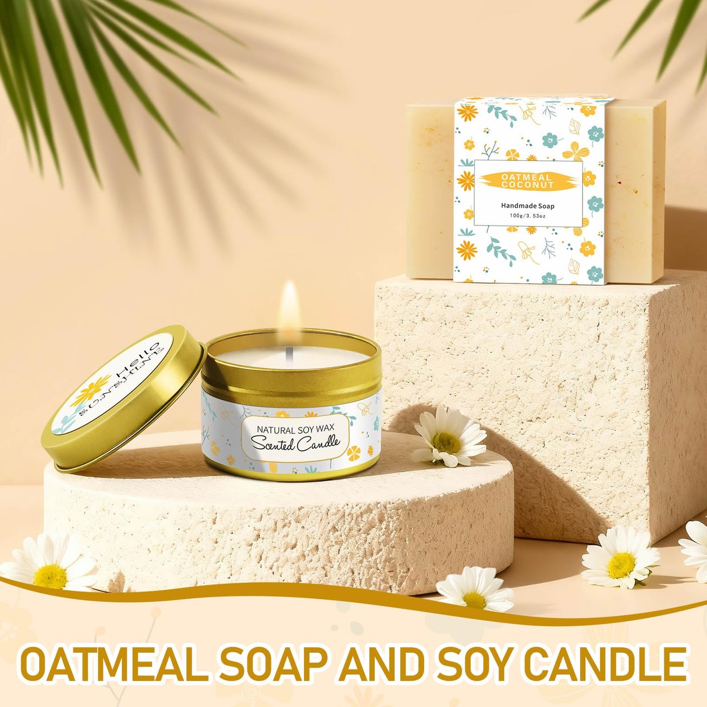 Self Care Gifts for Women Gift Baskets，Sending Sunshine Thinking of You Care Package Spa Gift Sets, Birthday Christmas Gifts for Women Best Friends Mom Sister Wife Grandma Her - Ivory
