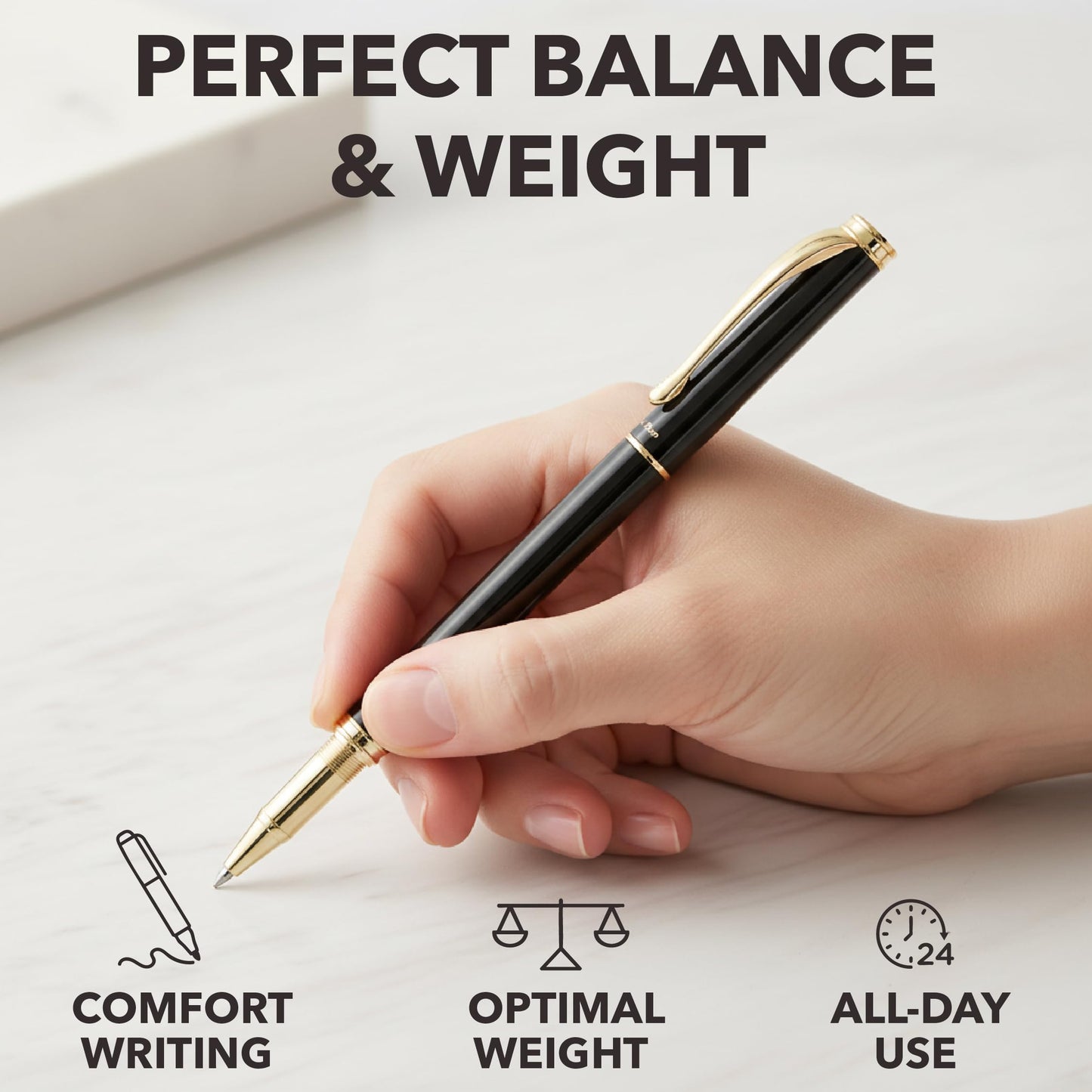 Mr. Pen- Luxury Pen, Black Barrel, Black Ink, Fancy Pen, Fancy Pens for Men and Women, Nice Pens for Men and Women, Mother's Day