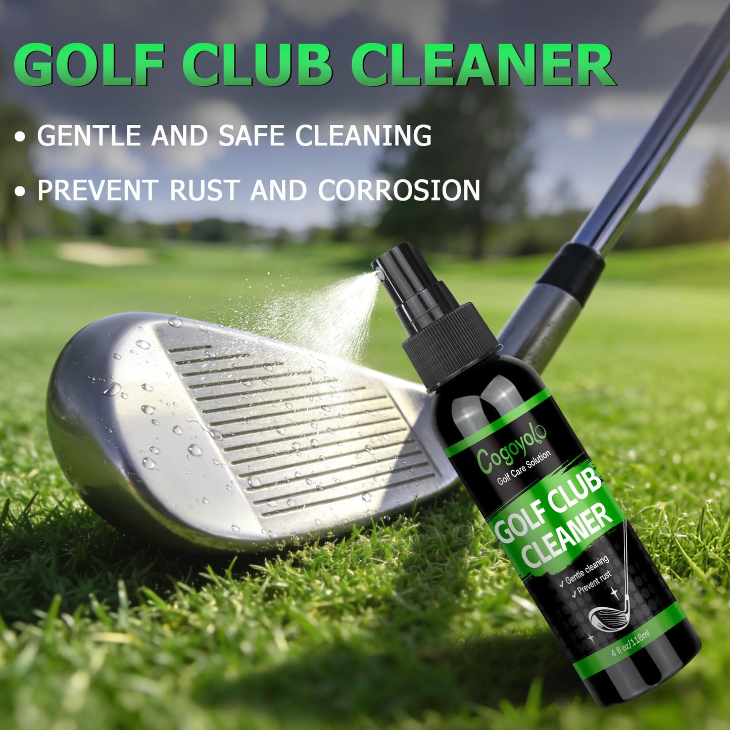 cogoyolo Pro Golf Club Care Kit with Golf Club Cleaner,Polish,Brush,Grip Cleaner,Golf Club Cleaning Kit Golf Accessories for Men, Golf Gifts for Golfers