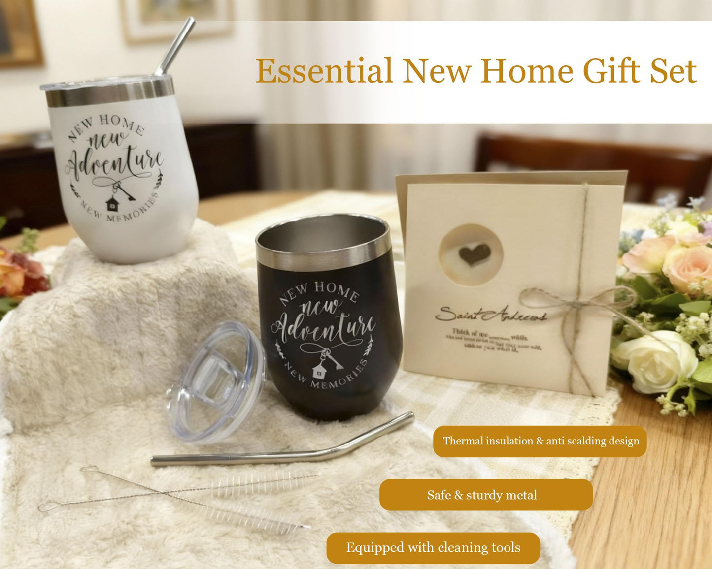 House Warming Gift New Home, 12pcs Unique New House Gift Ideas Box, Housewarming Present for Couples Newlywed Friends Families Apartment, Closing Gifts for Home Buyers