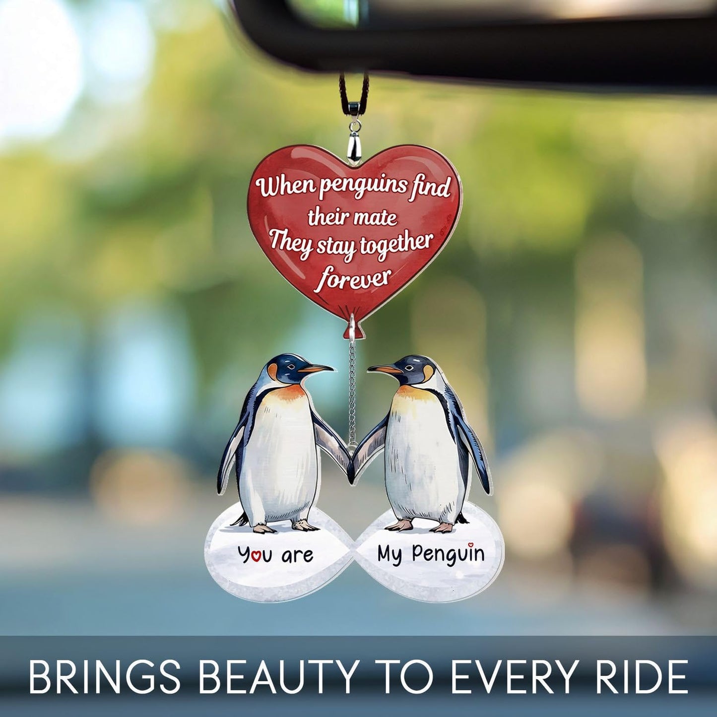 Gifts for Him Her - Wedding for Women Men Couple - Birthday Gift for Girlfriend Boyfriend - Romantic I Love You Gift for Wife - Couple Penguin Ornaments for Christmas Valentines Day