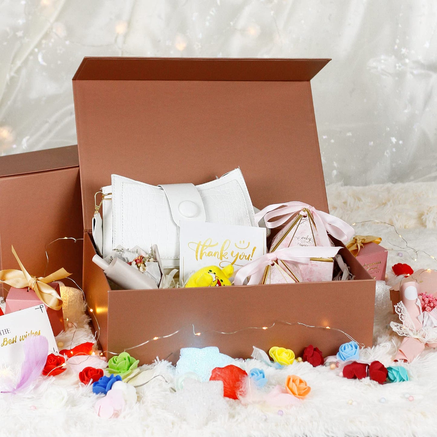 HavrePac Luxury Large Gift Box 13.8"x9"x4.3" Storage Box Ribbon Magnetic Closure for Luxury Packaging Box for Valentine's Day,Mother's Day, Birthdays, Bridal Gifts,Weddings