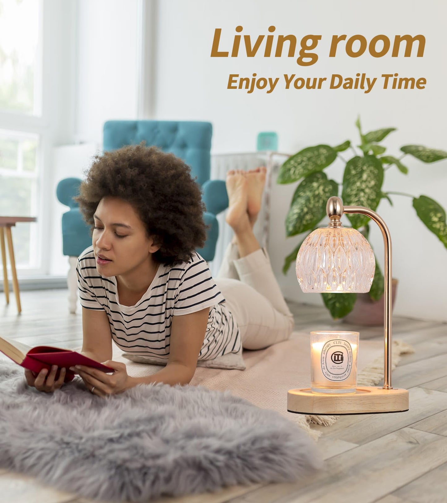 MEIXISUE Candle Warmer Lamp with Timer and Dimmer,Flameless Electric Wax Melt Warmer for Jar Candles With 2 Bulbs,House Warming Gifts,Mother's Day/Birthday/Christmas Gifts For Mom/Wife,Home Decor Lamp