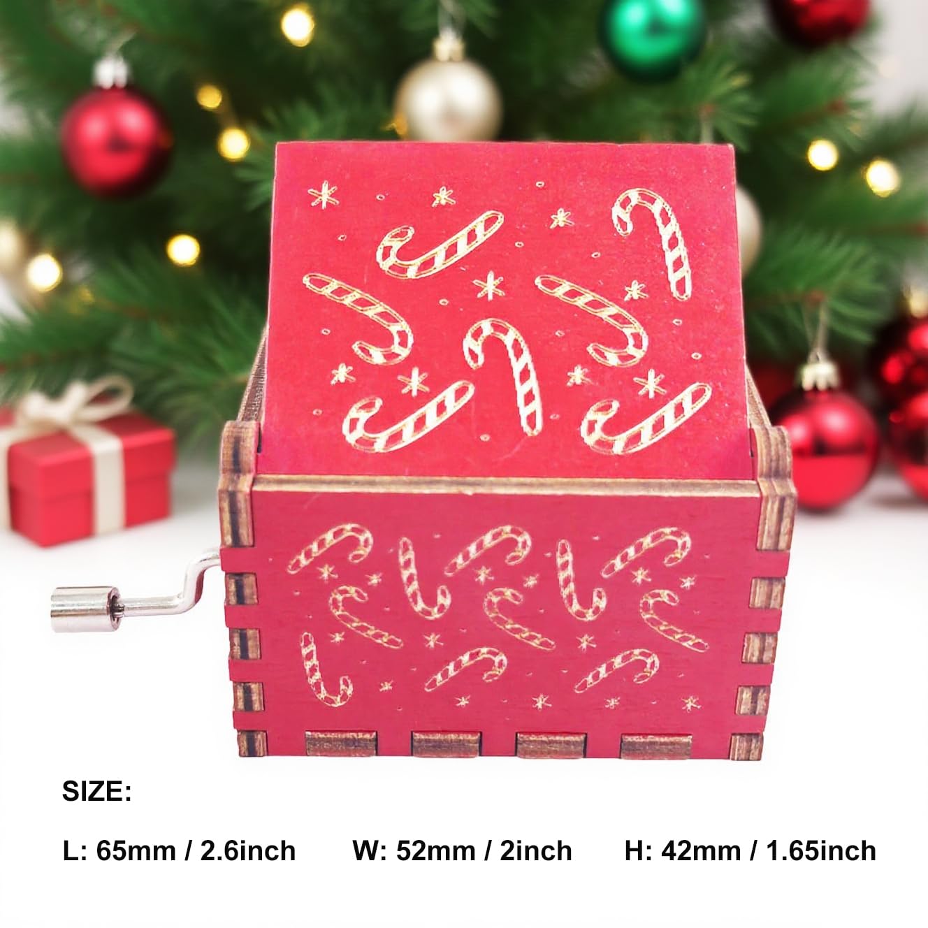 Hefonti Merry Christmas Music Box Play We Wish You a Merry Christmas, Ideal Xmas Gift for Daughter Son Mom Dad Granddaughter Friends Sisters New Year Gifts